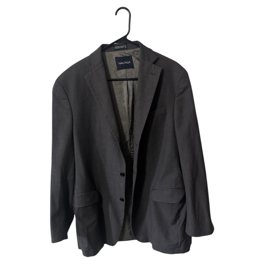 Nautica Gray Sport Coat Classic Tailored Blazer